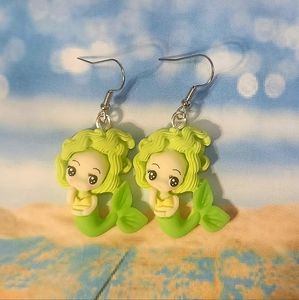 HM CUTE MERMAID EARRINGS GREEN